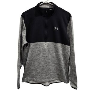 Under Armour Pullover Shirt Mens Sz M Black Gray Loose Fit